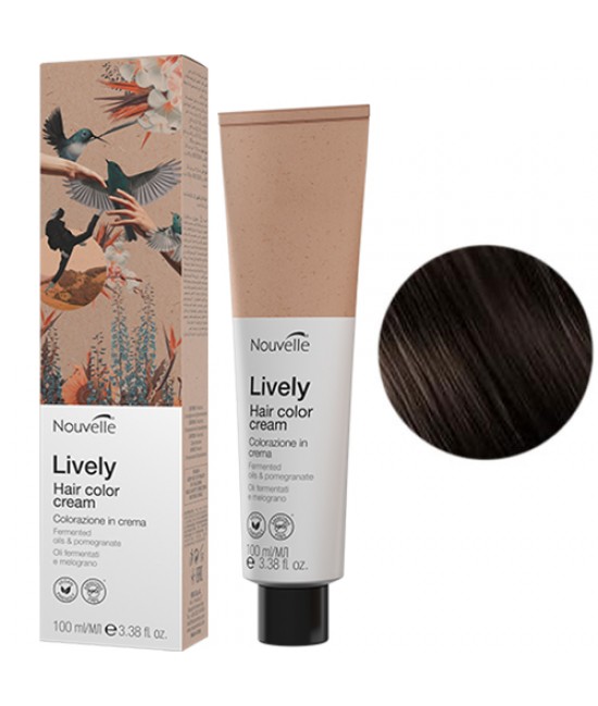 Nouvelle LIVELY Hair Color Крем-фарба для волосся без аміаку 100 мл 3 Темно-каштановий