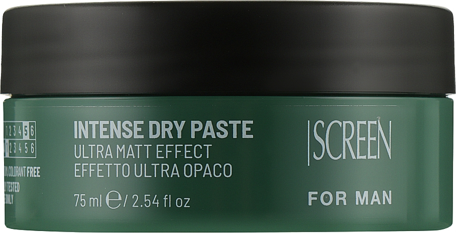Screen For Man Intense Dry Paste Моделирующая глина с матовым эффектом сильной фиксации 75 мл