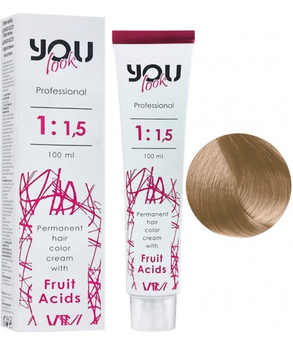 You Look Permanent Hair Color Cream With Fruit Acids - Стійка фарба для волосся 100 мл 9.8 Дуже світлий блондин бежевий
