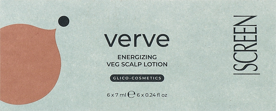 Screen Purest Verve Energizing Veg Scalp Lotion - Ампулы для профилактики выпадения волос 6 х 7 мл Фото №3