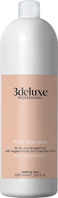 3DeLuXe Filler Shampoo - Шампунь-філлер для сухого та пошкодженого волосся 1000 мл
