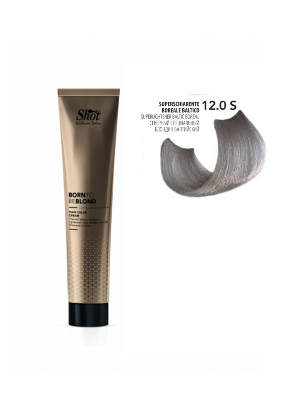 Shot Born To Be Blond Hair Color Cream - Крем-краска для волос 100 мл 12.0S Северный специальный блонд балтийский