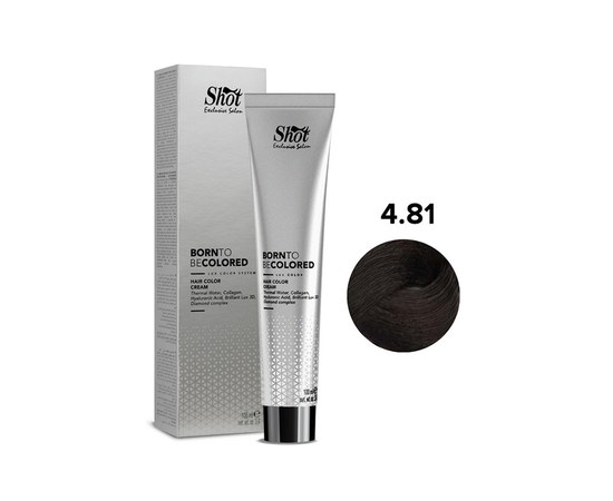 Shot Born To Be Colored Hair Color Cream - Крем-фарба для волосся 100 мл 4.81 Каштаново-шоколадний лід