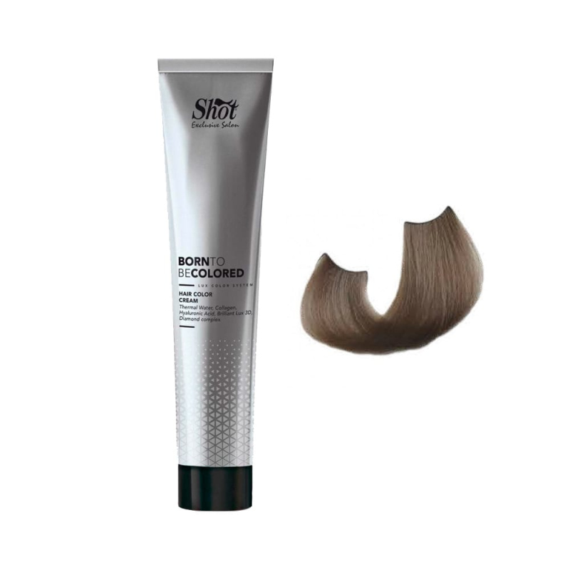 Shot Born To Be Colored Hair Color Cream - Крем-фарба для волосся 100 мл 8.18 Світлий блонд тік