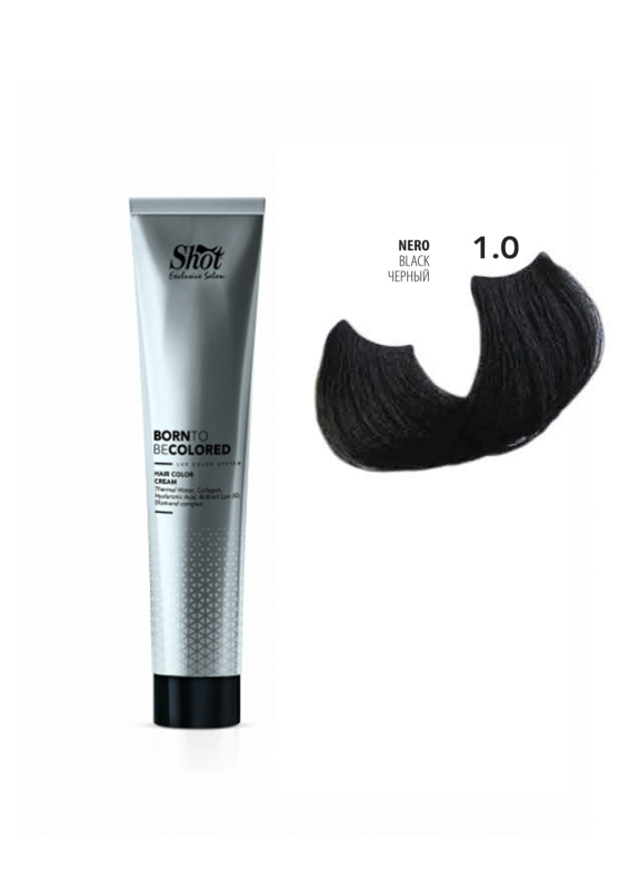 Shot Born To Be Colored Hair Color Cream - Крем-фарба для волосся 100 мл 1.0 Чорний