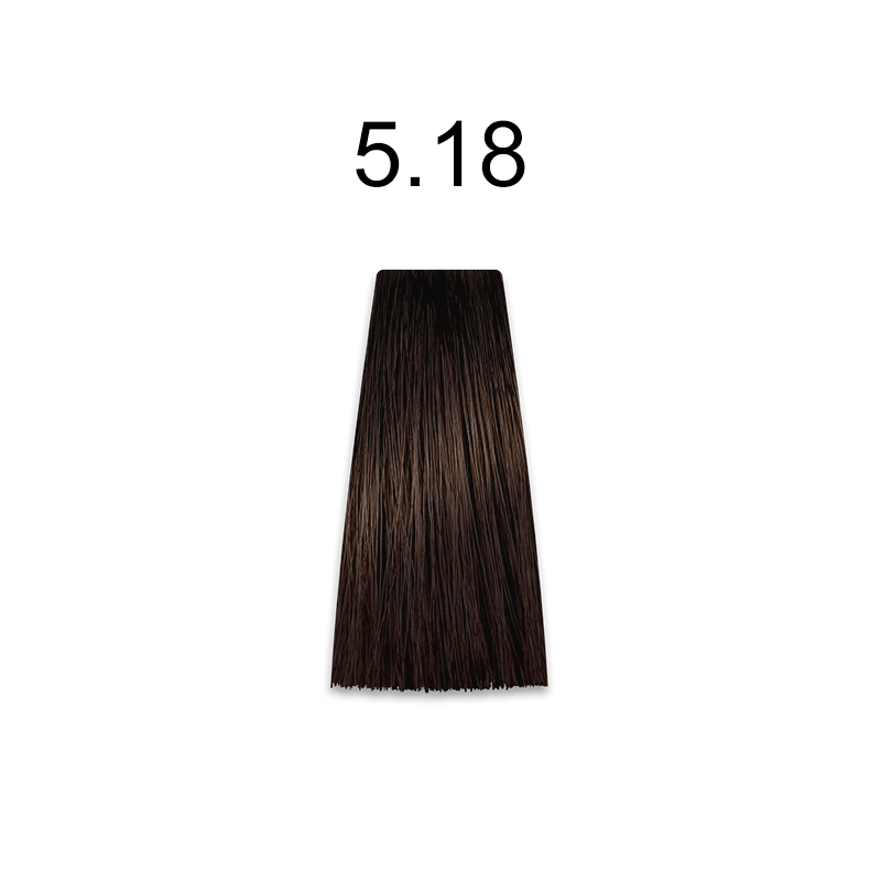 Mirella Professional Royal Jelly Color — стойкая крем-краска для волос, 100 мл 5.18 светлый шатен пепельно-коричневый