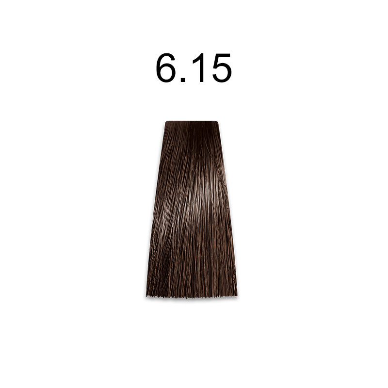 Mirella Professional Royal Jelly Color — стойкая крем-краска для волос, 100 мл 6.15 темный блондин пепельно-махагоновый