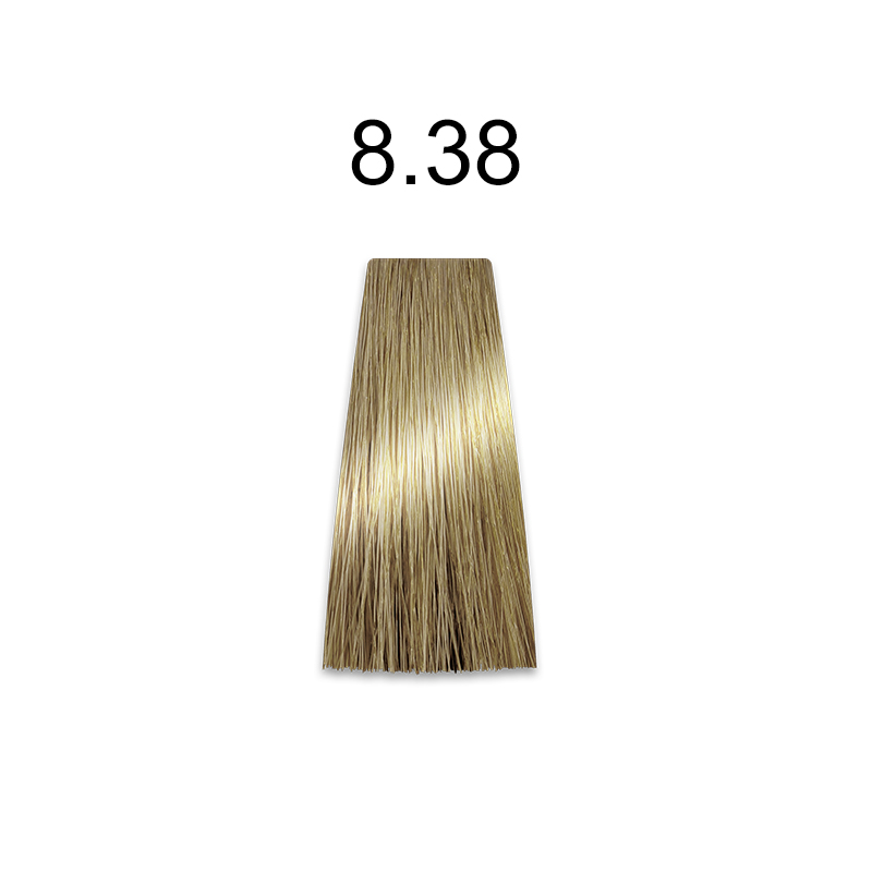 Mirella Professional Royal Jelly Color — стойкая крем-краска для волос, 100 мл 8.38 светлый блондин золотисто-коричневый