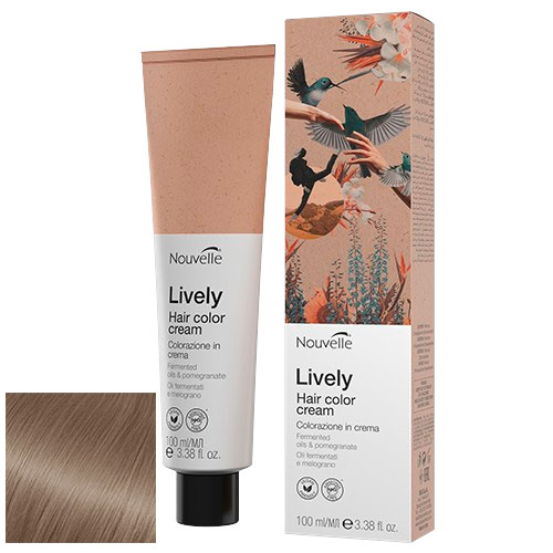 Nouvelle LIVELY Hair Color Крем-фарба для волосся без аміаку 100 мл 7.1 середньо-попелястий русявий