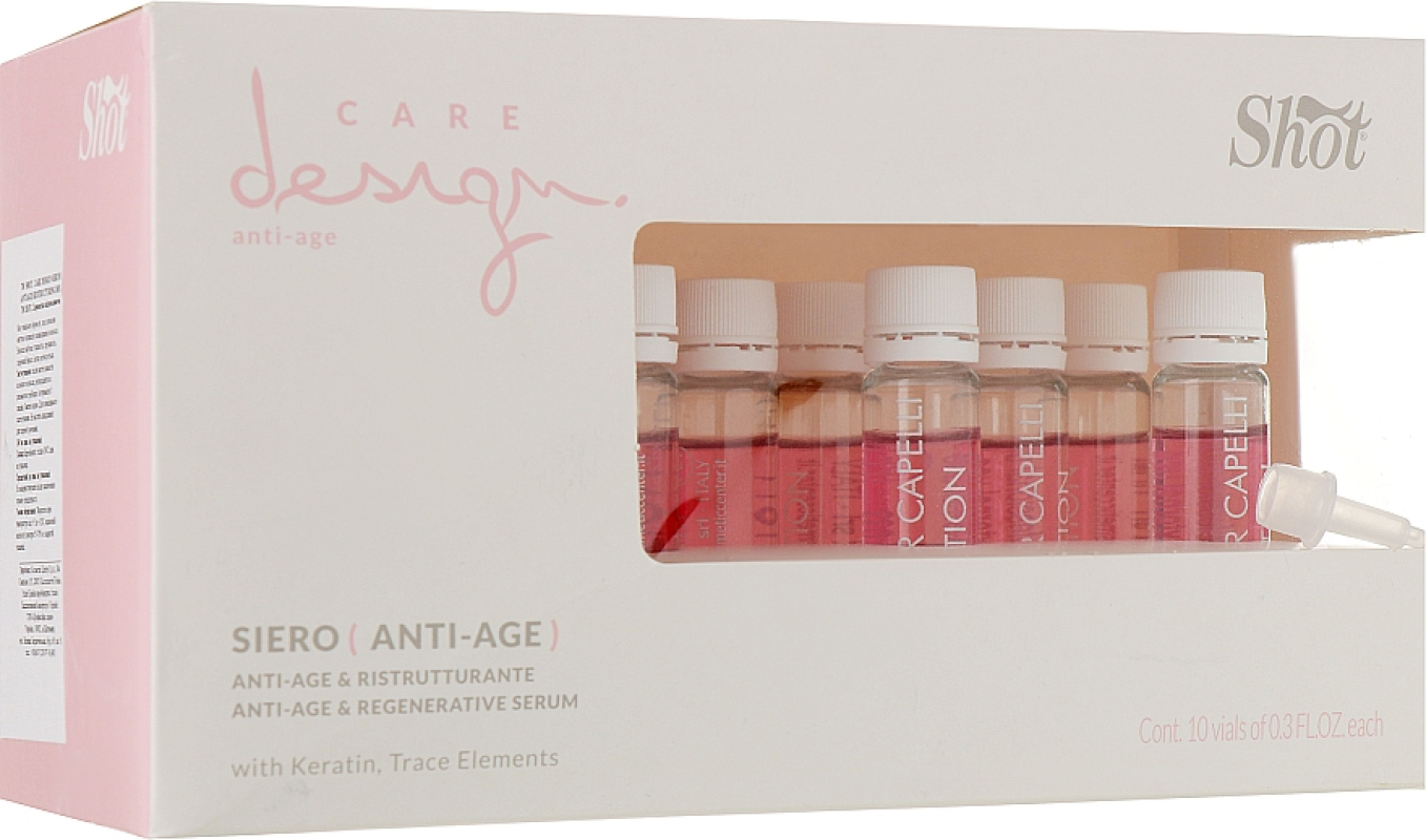 Shot Care Design Anti-Age Regenerative Serum - відновлювальна сироватка для волосся 10 x 10 мл