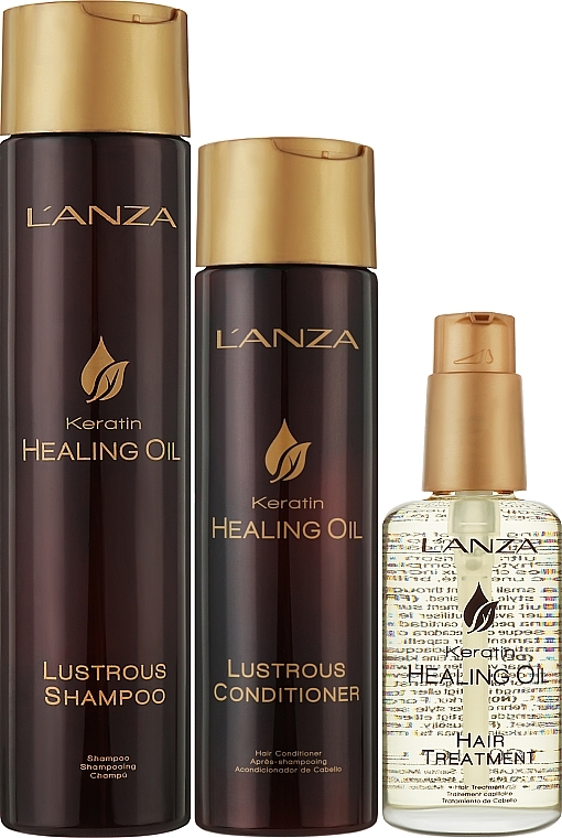 L'anza Keratin Healing Oil Holiday Trio Box - Набір для краси та здоров'я волосся 91605A