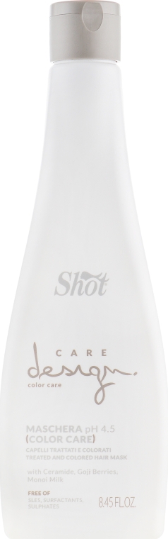 Shot Care Design Color Care Treated And Colored Hair Mask - Маска для фарбованого волосся 250 мл