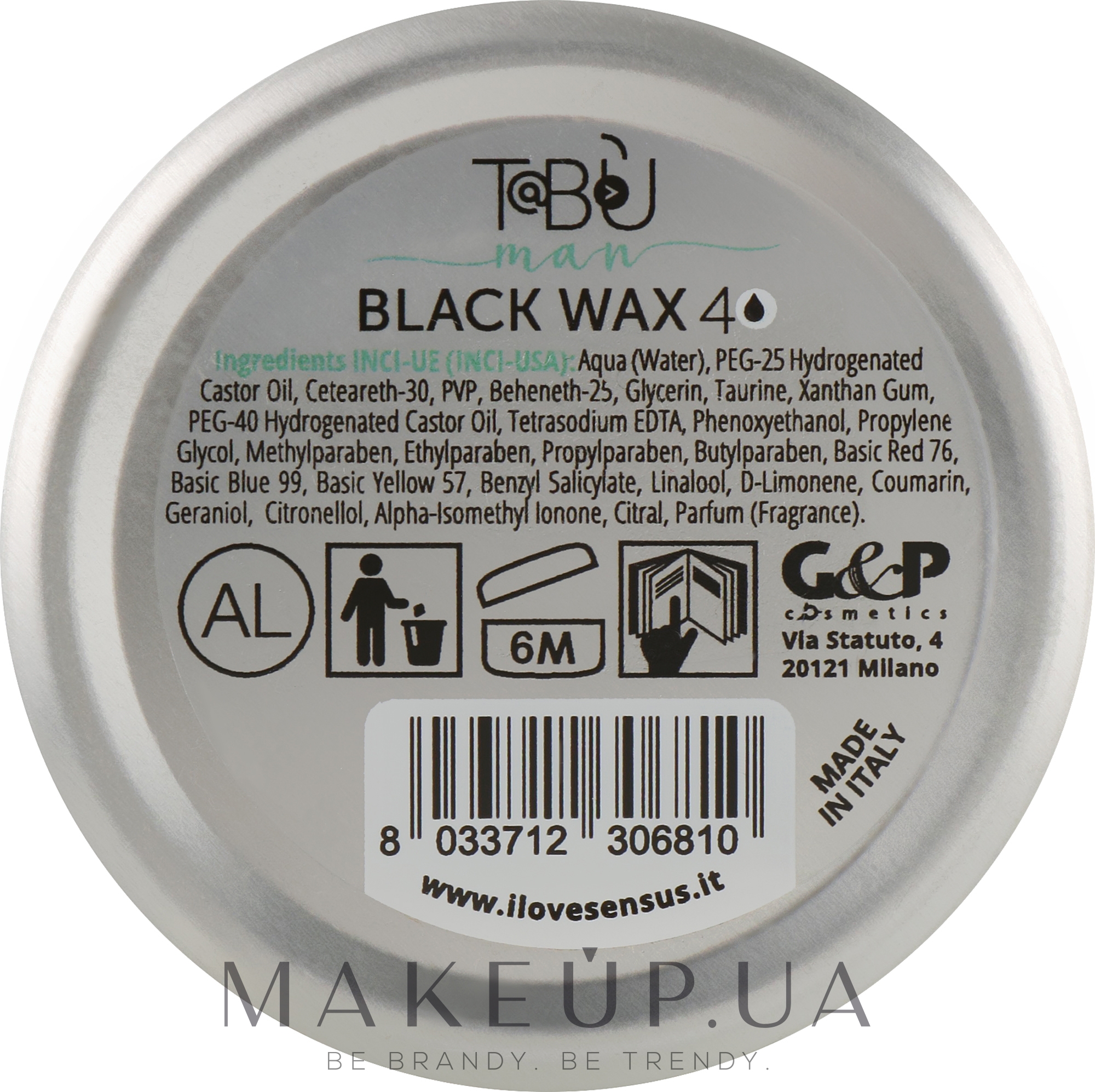 Sens.ùs Finish 40 Black Wax - Віск чорний 75 мл Фото №3