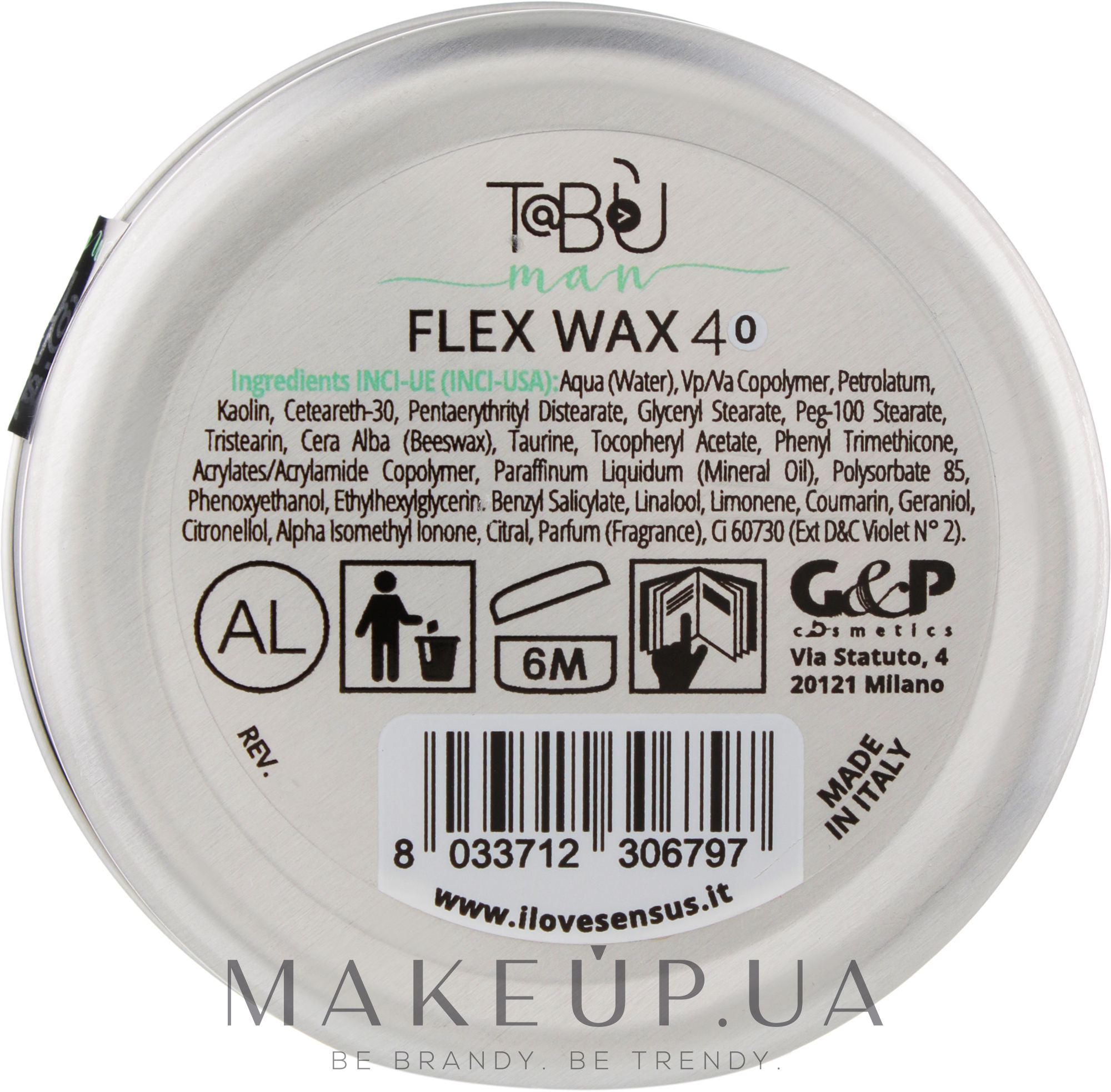 Sens.ùs Finish 40 Flex Wax - Віск матовий міцної фіксації 75 мл Фото №3