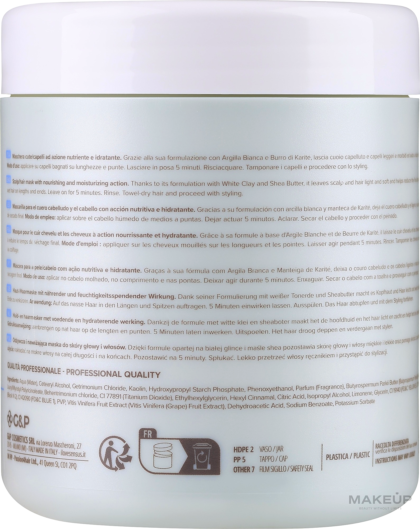 Sens.ùs Illumyna Scalp Detox Hydra Mask — увлажняющая маска для кожи головы 1000 мл Фото №2