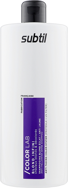 Subtil Color Lab Blond Infini Anti-Yellow Shine Shampoo - Шампунь для нейтрализации желтизны 1000 мл