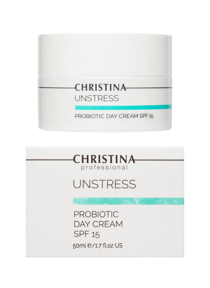 CHRISTINA Unstress ProBiotic day Cream SPF15 - Дневной крем с пробиотическим действием 50 мл Фото №3