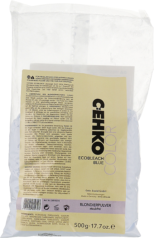 C:EHKO Color Cocktail Ecobleach Blue - Блакитний освітлювальний порошок 500 г