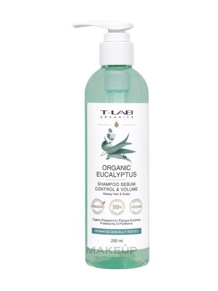 T-LAB ORGANIC EUCALYPTUS Sebum Control & Volume Shampoo — Шампунь объём, 250 мл