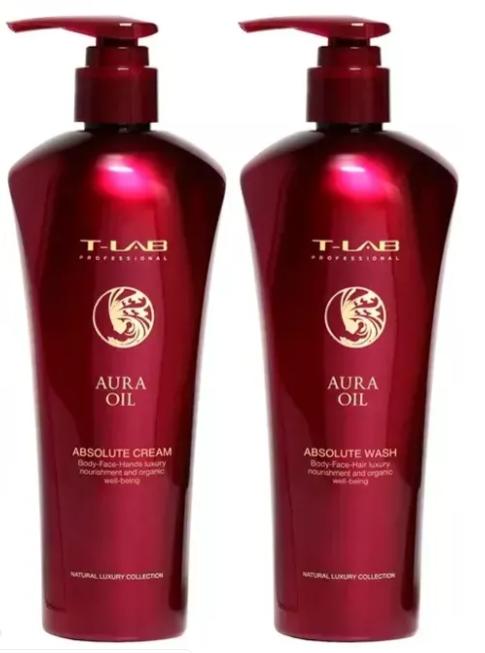 T-LAB Aura Oil Absolute Wash and Absolute Cream Set — Набор, 2