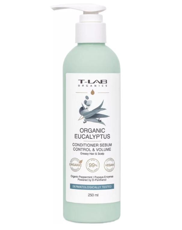 T-LAB ORGANIC EUCALYPTUS Sebum Control & Volume Conditioner — объём, 250 мл