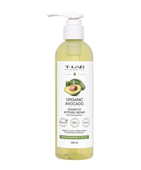 T-LAB ORGANIC AVOCADO Intense Repair Shampoo — Шампунь, 250 мл