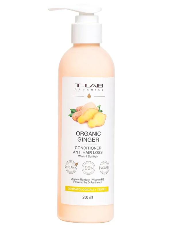T-LAB ORGANIC GINGER Anti-Hair Loss Conditioner – Кондиціонер проти випадіння волосся ORGANIC GINGER, 250 мл