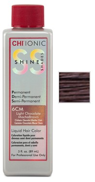 CHI Безаммиачная краска 6CM - Светлый шоколад мокка шатен Ionic Shine Shades Liquid Color