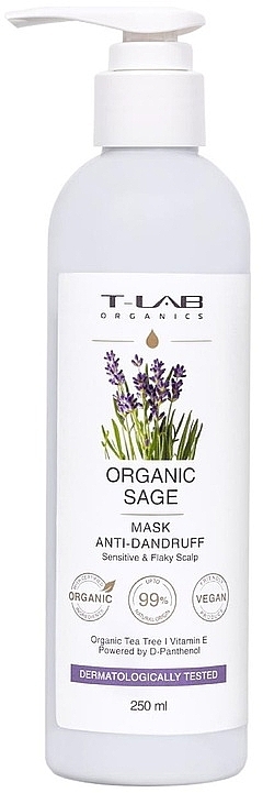 T-LAB Organics Organic Sage Mask – Органічна маска з шавлії Organics, 250 мл