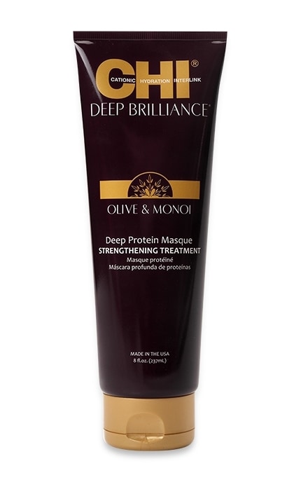 CHI Deep Brilliance Olive & Monoi Optimum Moisture Masque - Протеиновая маска для волос с маслами оливы и монои - 16812